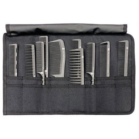 Zestaw grzebieni fryzjerskich Kasho w etui K22 - 10szt grzebieni